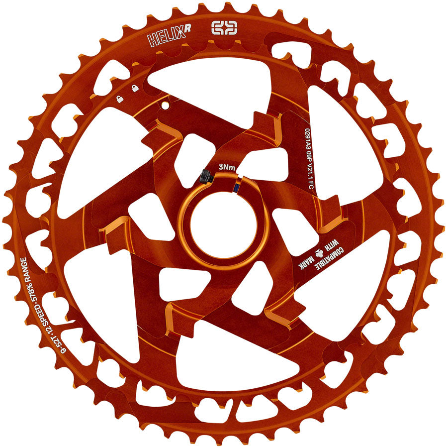 e*thirteen Helix Race Cassette - 12-Speed 9-52t Naranja Cassettes and Cogs E*thirteen   