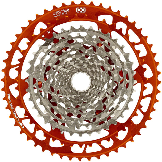 e*thirteen Helix Race Cassette - 12-Speed 9-52t Naranja Cassettes and Cogs E*thirteen   