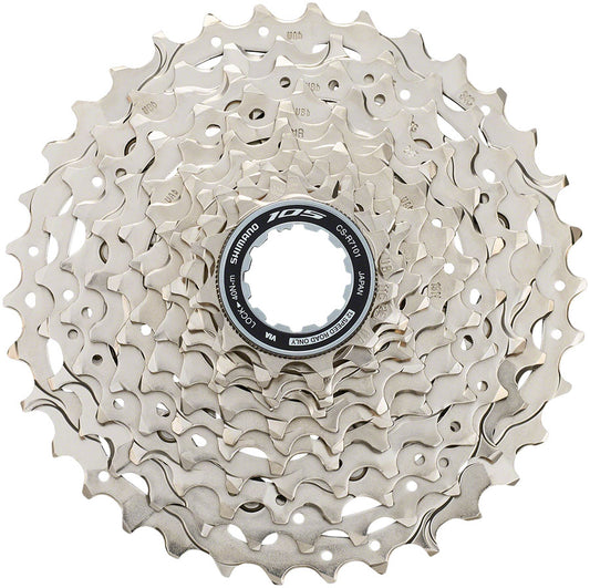 Shimano 105 CS-R7101-12 Cassette - 12-Speed 11-34t HG L2 Silver Cassettes and Cogs Shimano   