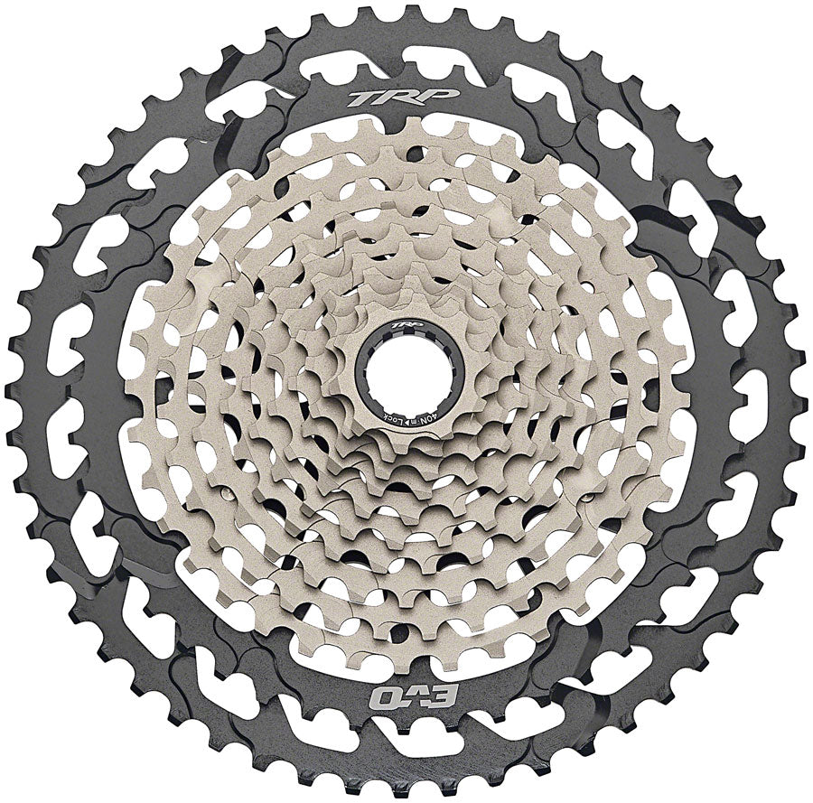 TRP CS-M9050-12 EVO Cassette - 12-Speed 10-52t MicroSpline Compatible Silver/BLK Cassettes and Cogs TRP   