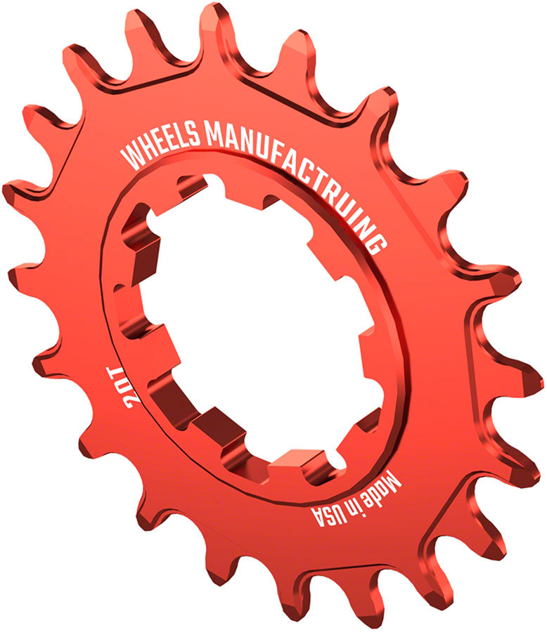 Wheels Manufacturing SOLO-XD Cog - 20t Red Driver and Single Cog Wheels Manufacturing   