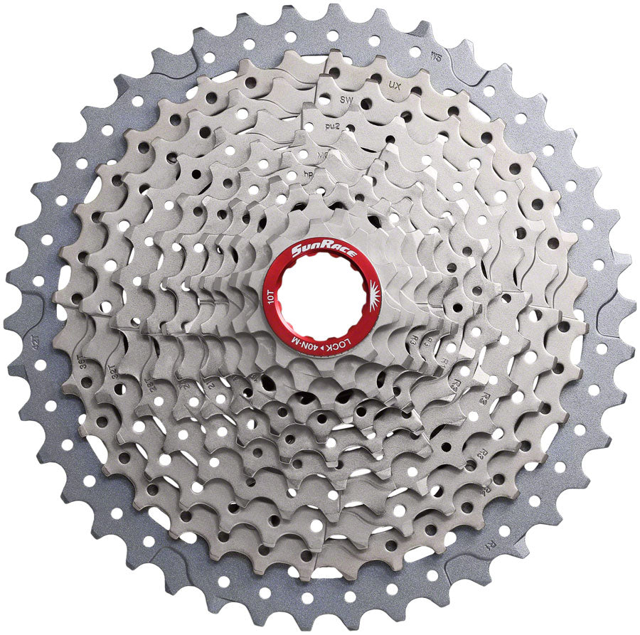 SunRace MX9X Cassette - 11-Speed 10-42t Metallic Silver For XD Driver Body Cassettes and Cogs SunRace   