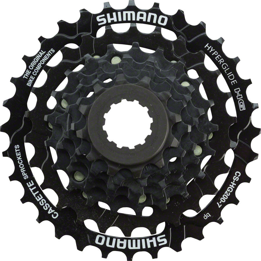 Shimano Tourney CS-HG200 Cassette - 7 Speed 12-32t Black Cassettes and Cogs Shimano   