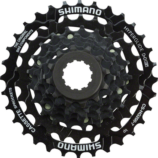 Shimano Tourney CS-HG200 Cassette - 7 Speed 12-32t Black Cassettes and Cogs Shimano   
