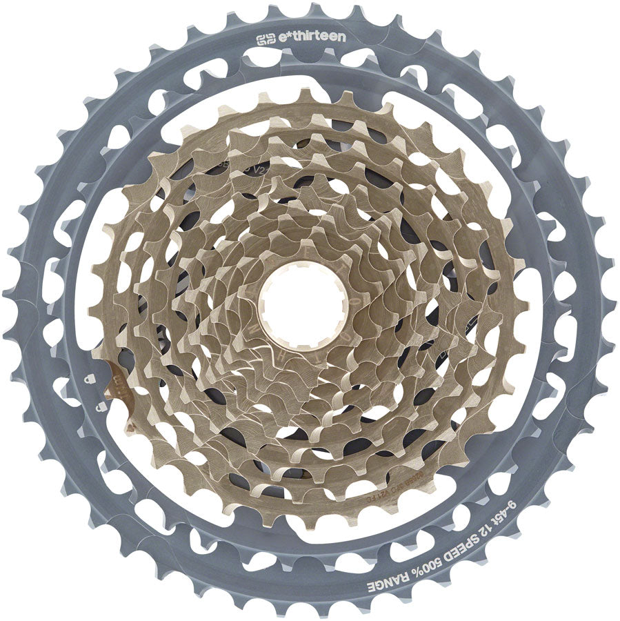 e*thirteen Helix Race Cassette - 12-Speed 9-45t Gray Cassettes and Cogs E*thirteen   