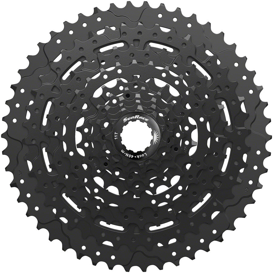 SunRace M993 Cassette - 9 Speed 11-50t ED Black Alloy Spider and Lockring Cassettes and Cogs SunRace   