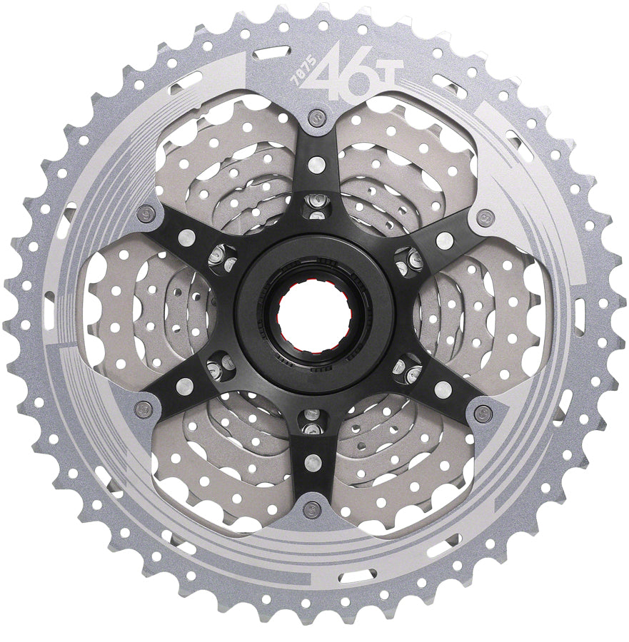 SunRace CSMX9X Cassette - 11-Speed 10-46t Metallic Silver For XD