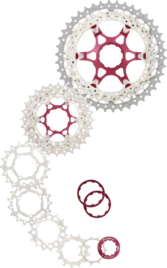 SunRace MX8 Cassette - 11 Speed 11-42t Silver Cassettes and Cogs SunRace   