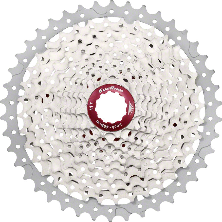 SunRace MX8 Cassette - 11 Speed 11-42t Silver Cassettes and Cogs SunRace   