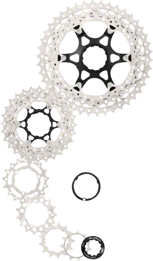 SunRace MS3 Cassette - 10 Speed 11-42t Silver Cassettes and Cogs SunRace   