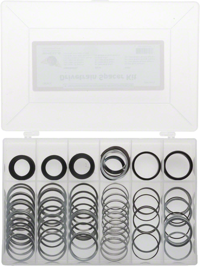 Wheels Manufacturing Drivetrain Spacer Kit 139 Pieces Cassette Spacers and Lockrings Wheels Manufacturing   