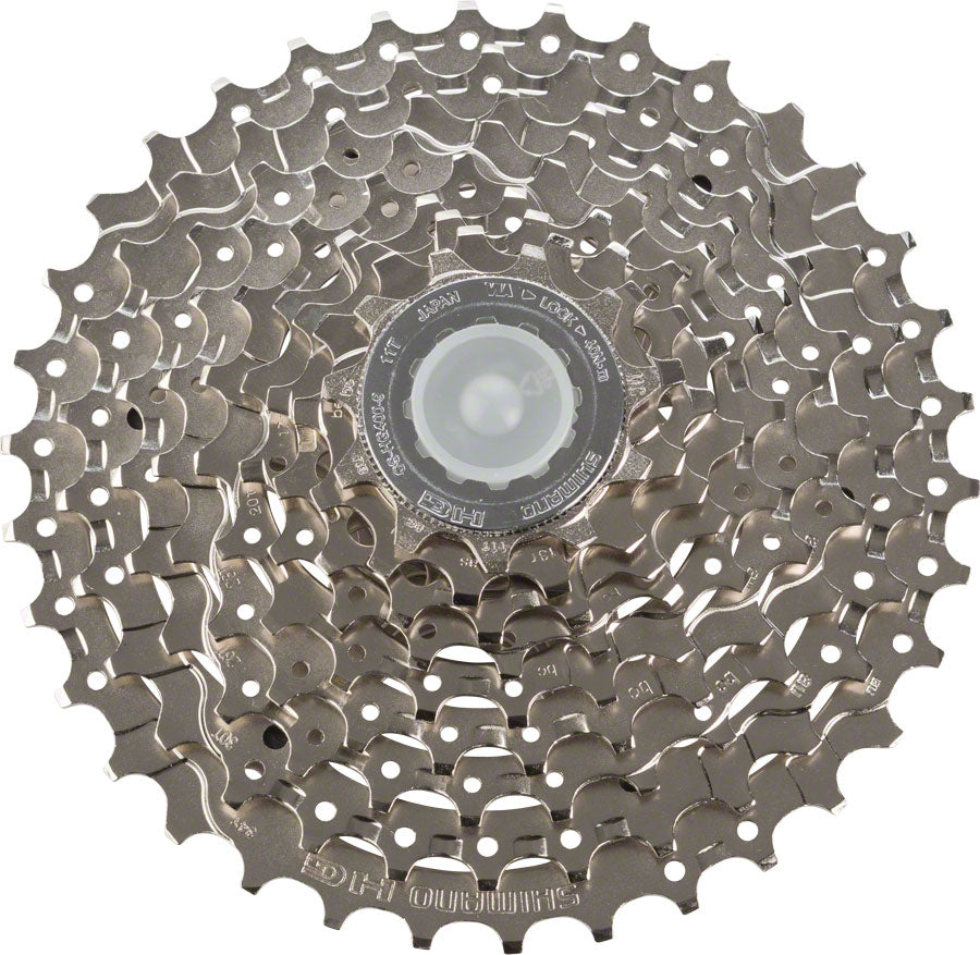 Shimano Alivio CS-HG400 Cassette - 9 Speed 12-36t Silver Nickel Plated Cassettes and Cogs Shimano   