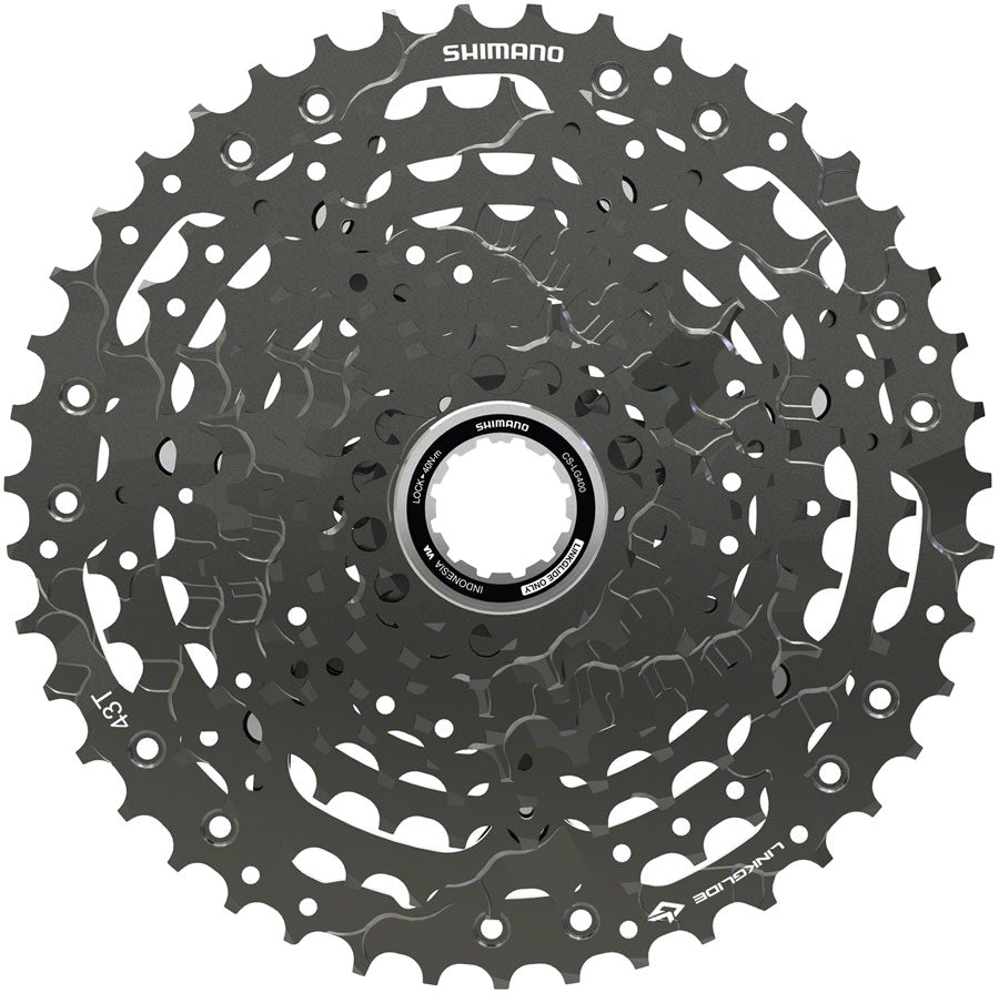 Shimano CUES  CS-LG400-10 Cassette - 10 Speed 11-43t LINKGLIDE Black Cassettes and Cogs Shimano   