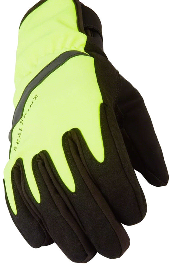 SealSkinz Bodham Waterproof Gloves - Yellow/Black Full Finger Medium Gloves and Liners SealSkinz   