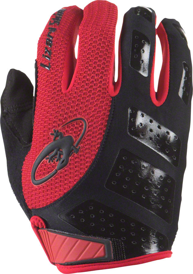 Lizard Skins Monitor SL Gloves - Jet Black/Crimson Full Finger Medium Gloves and Liners Lizard Skins   