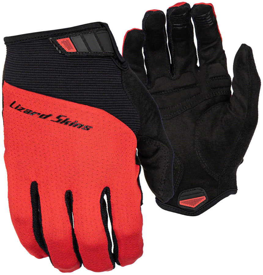Lizard Skins Monitor Traverse Gloves - Crimson Red Full Finger Small Gloves and Liners Lizard Skins   