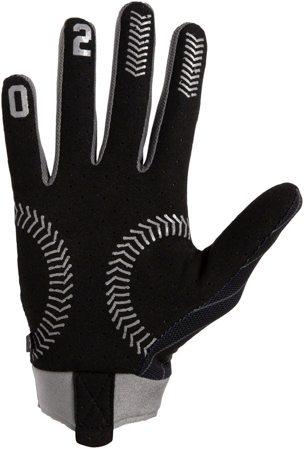 FUSE Omega Gloves Ballpark Full Finger Black Silver Small