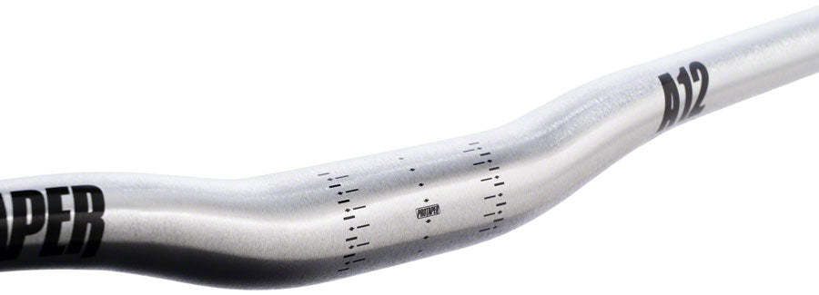 ProTaper A12 Handlebar - 810mm 12mm Rise 31.8mm Aluminum Polished Silver Flat/Riser Handlebar ProTaper   