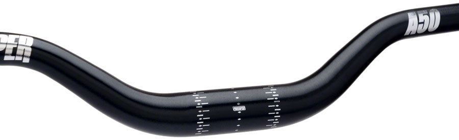 ProTaper A50 Handlebar - 810mm 50mm Rise 31.8mm Aluminum Polish Black Flat/Riser Handlebar ProTaper   