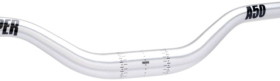 ProTaper A50 Handlebar - 810mm 50mm Rise 31.8mm Aluminum Polished Silver Flat/Riser Handlebar ProTaper   