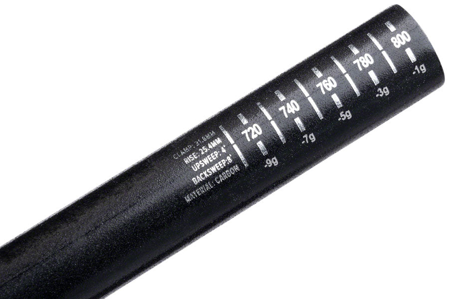 ProTaper C25 Handlebar - 810mm 25mm Rise 31.8mm Carbon Polish Black/Chrome Flat/Riser Handlebar ProTaper   