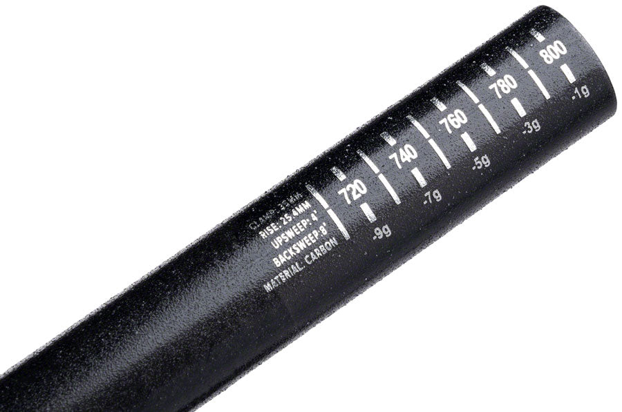 ProTaper C25 Handlebar - 810mm 25mm Rise 35.0mm Carbon Polish Black/Chrome Flat/Riser Handlebar ProTaper   