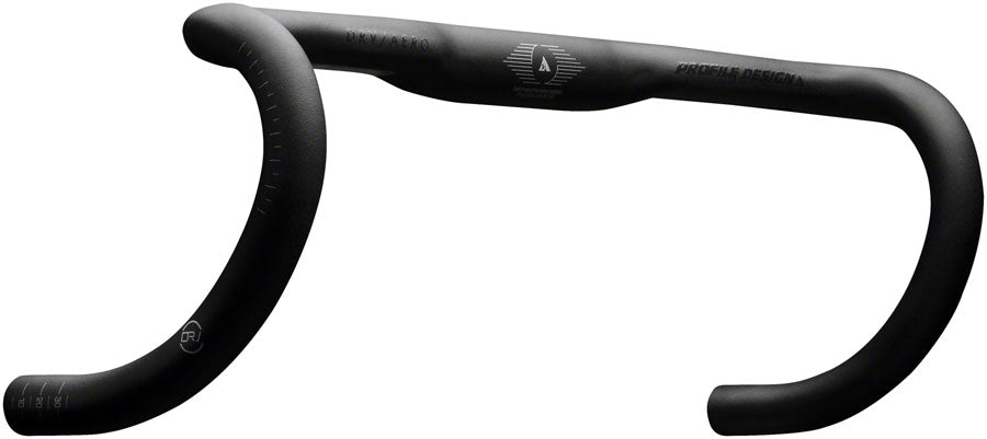 Profile Design DRV/AEROa Road Drop Handlebar - 40cm 105mm Drop 122mm Reach 31.8mm BLK Handlebars Profile Racing   