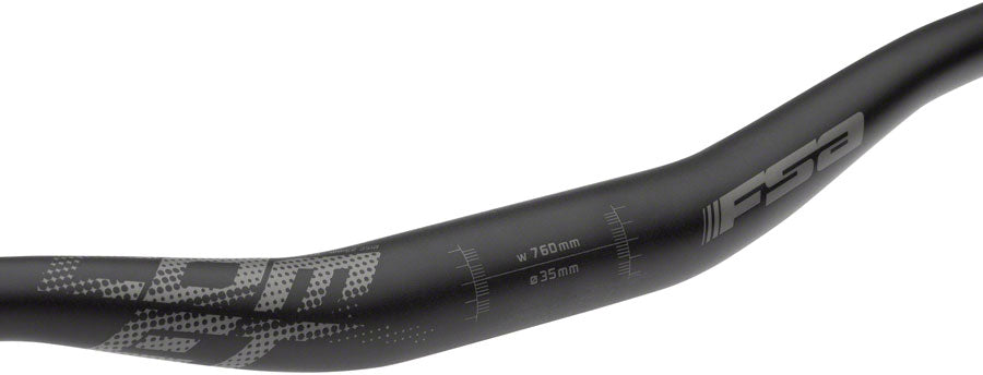 Full Speed Ahead Comet Riser Handlebar - Aluminum 35.0mm 25mm Rise 760mm BLK Flat/Riser Handlebar FSA   
