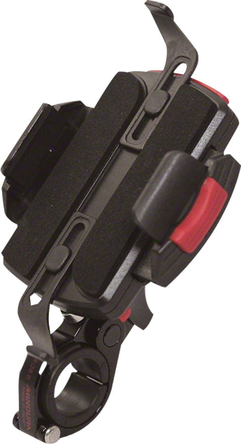 Minoura Smart Phone Oversize Handlebar Holder: Fits 27.2 28.6 and 35.0mm Phone Bag and Holder Minoura   