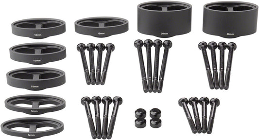Zipp Vuka Aero C1 Riser Kit (2 x 5 mm 4 x 10mm 2 x 30 mm) with bolts Aero Bar Part Zipp Speed Weaponry   
