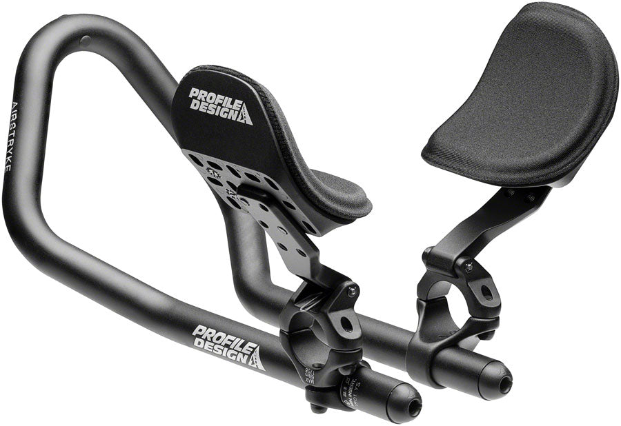 Profile Design Airstryke II Aluminum Aerobar Ergo Armrest L2 Flip-Up Bracket Matte BLK Clip-On Aero Bar Profile Racing   