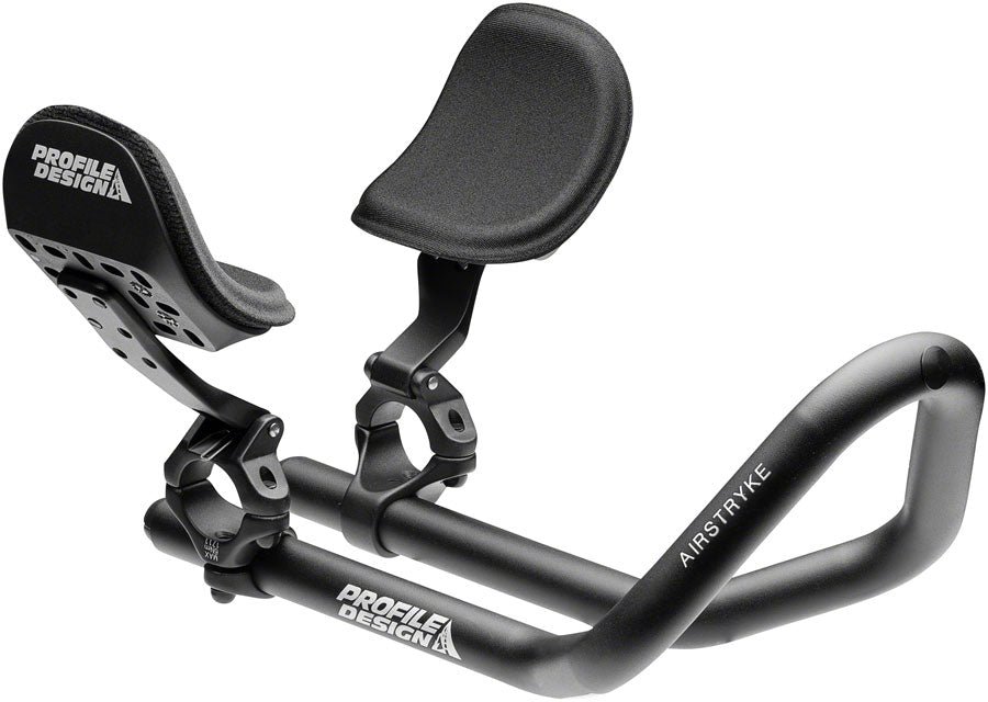 Profile Design Airstryke II Aluminum Aerobar Ergo Armrest L2 Flip-Up Bracket Matte BLK Clip-On Aero Bar Profile Racing   