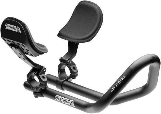 Profile Design Airstryke II Aluminum Aerobar Ergo Armrest L2 Flip-Up Bracket Matte BLK Clip-On Aero Bar Profile Racing   