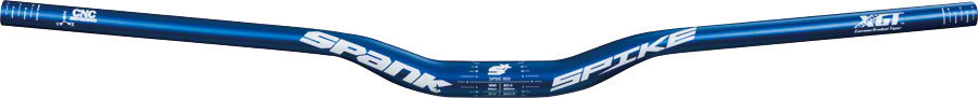 Spank Spike Race Bars 800mm Wide 30mm Rise 31.8mm Clamp Matte Blue Flat/Riser Handlebar Spank   