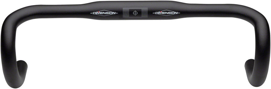 Dimension Flat Top Shallow Drop Handlebar - Aluminum 31.8mm 38cm Black Handlebars Dimension   