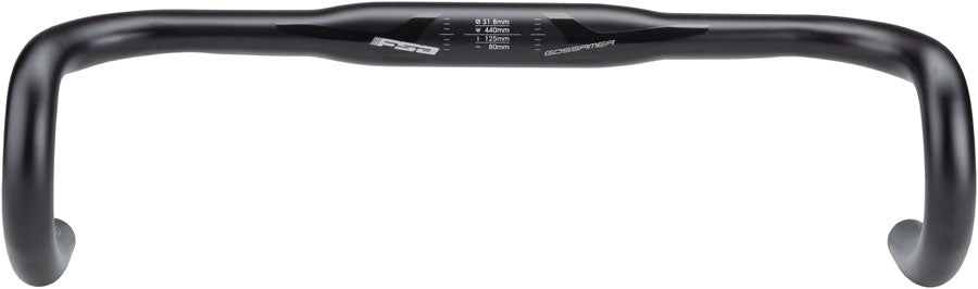 Full Speed Ahead Gossamer Compact Drop Handlebar - Aluminum 31.8mm 44cm BLK Handlebars FSA   