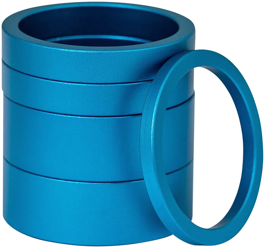 Chris King Headset Spacer Kit 2 - Alloy 1-1/8" Turquoise Headset Spacers Chris King   