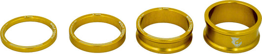 Wolf Tooth Headset Spacer Kit 3 5 10 15mm Gold Headset Spacers Wolf Tooth   