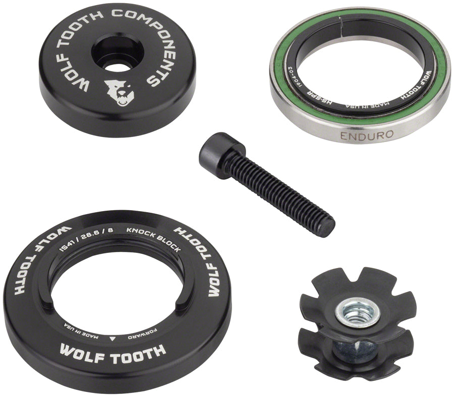 Wolf Tooth Headset Upper Knock Block - 28.6 8mm Black Headset Upper Wolf Tooth   