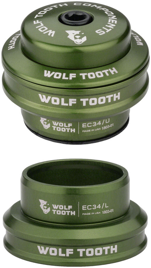 Wolf Tooth Premium Headset - EC34/EC34 Olive Headsets Wolf Tooth   