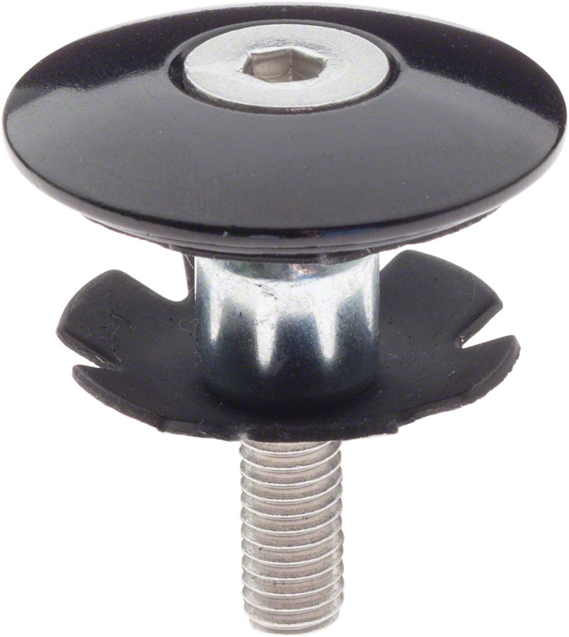 Problem Solvers Top Cap with Star Nut 1-1/8" Black Headset Top Cap Problem Solvers   