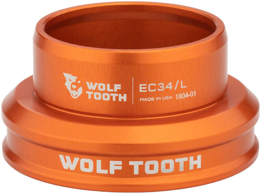 Wolf Tooth Premium Headset - EC34/30 Lower Orange Headset Lower Wolf Tooth   