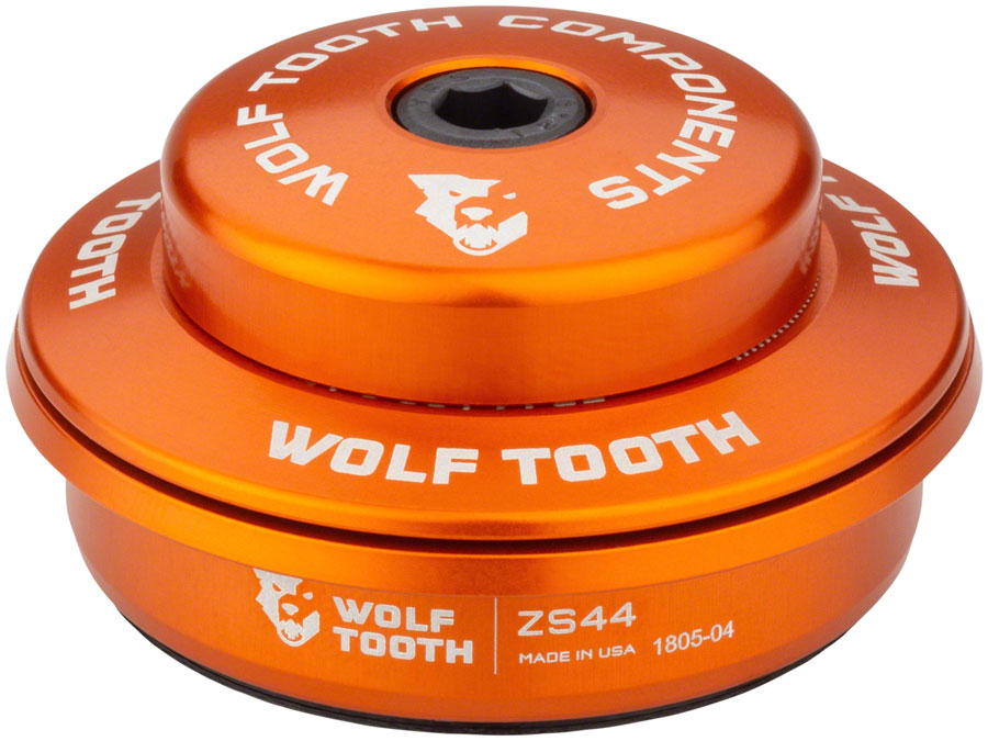 Wolf Tooth Premium Headset - ZS44/28.6 Upper 6mm Stack Orange Headset Upper Wolf Tooth   