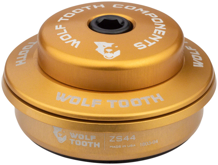 Wolf Tooth Premium Headset -ZS44/28.6 Upper 6mm  Gold Headset Upper Wolf Tooth   