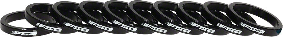 Full Speed Ahead Bag of 10 1-1/8"x5mm Alloy Headset Spacers with Logo Headset Spacers FSA   