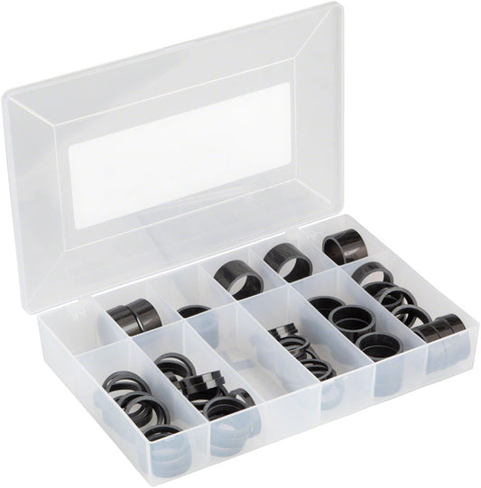 Wheels Manufacturing Carbon Headset Spacer Kit - 1-1/8" Assorted 62pcs Gloss Headset Spacers Wheels Manufacturing   