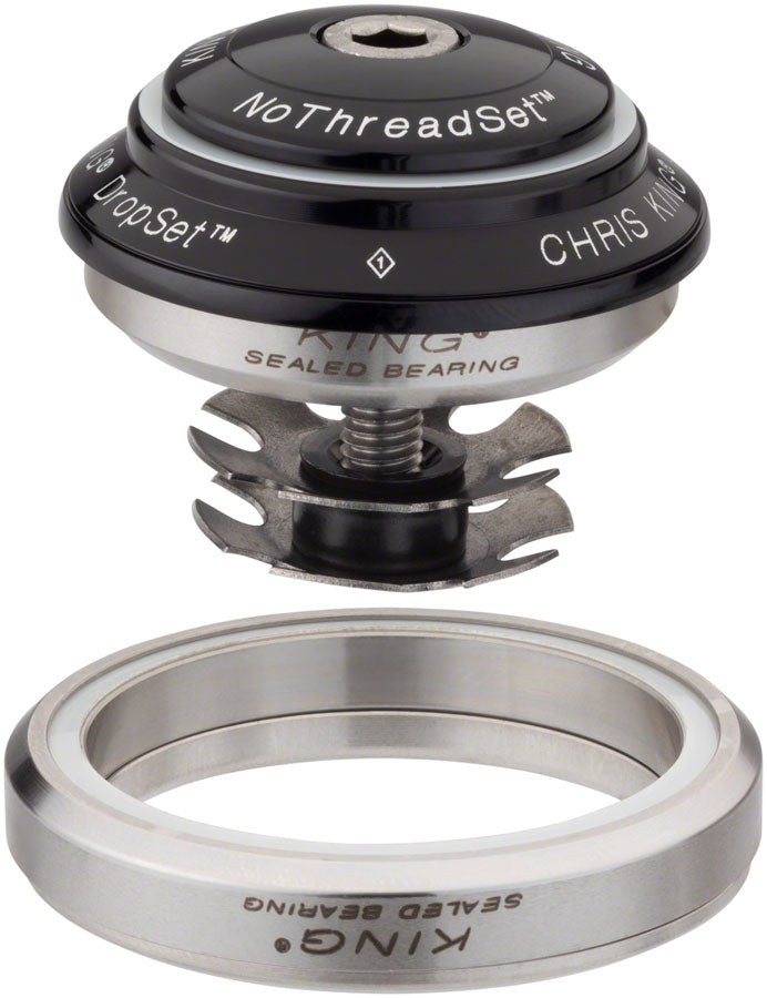 Chris King DropSet 2 Headset - 1-1/8 - 1.5" 42/52mm 45 Deg Black Headsets Chris King   