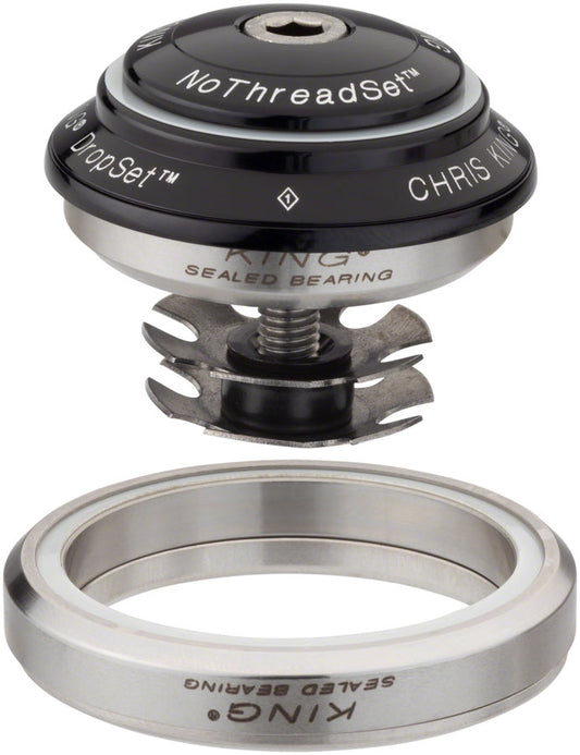 Chris King DropSet 2 Headset - 1-1/8 - 1.5" 42/52mm 45 Deg Black Headsets Chris King   