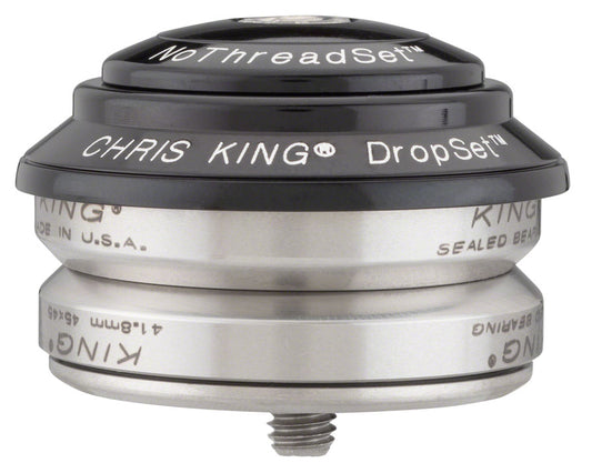 Chris King DropSet 4 Headset - 1-1/8" 42/42mm 45 Deg Black Headsets Chris King   