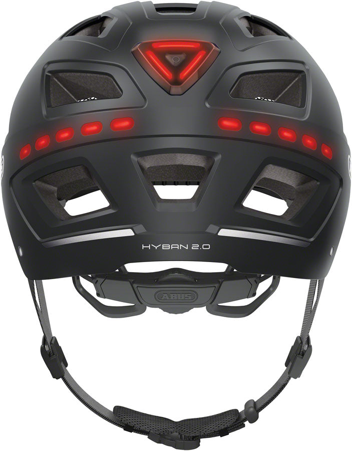 Abus Hyban 2.0 LED Helmet - Signal Black Medium Helmets Abus   